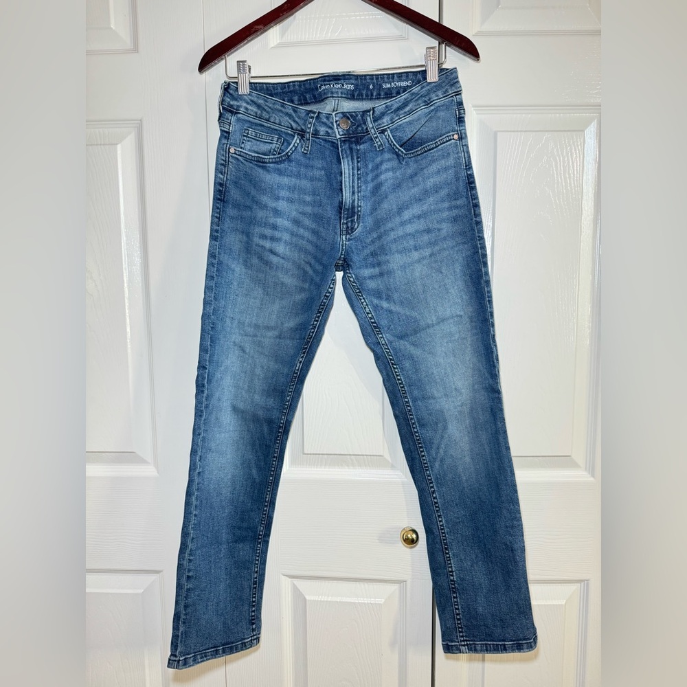 Calvin Klein Jeans Slim Boyfriend Jean - Dark Wash - Size: 6